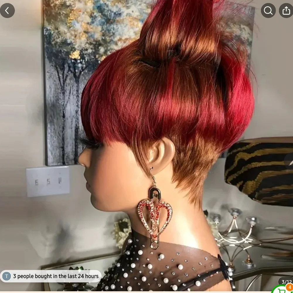 Pixie Cut Wigs For Women Human Hair Brazilian Real Human Hair Wigs - Picture 4 of 5